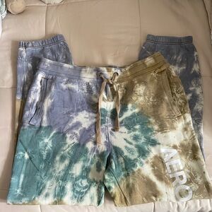 Aeropostale Tie-Dye Joggers - Blue and Tan